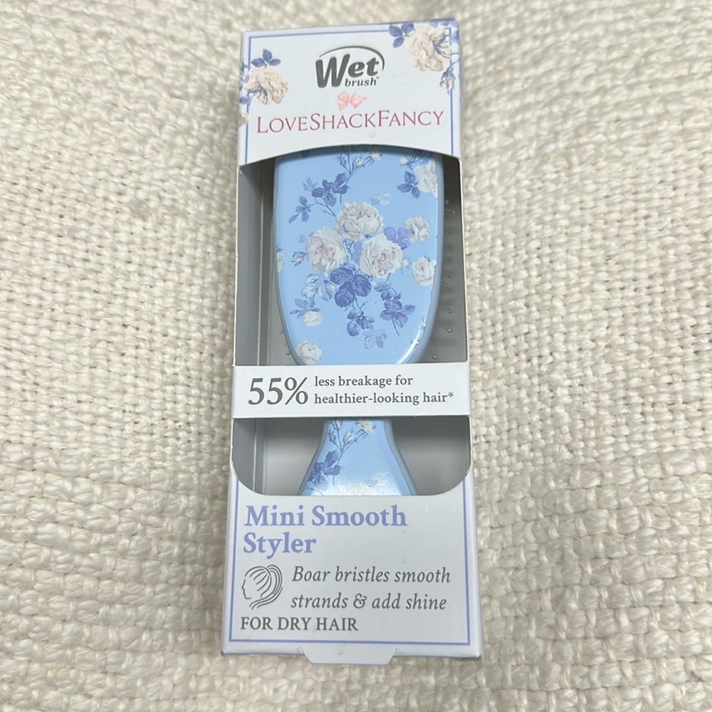 Wet Brush x LoveShackFancy Original Detangler Mini Hair Brush- Blue